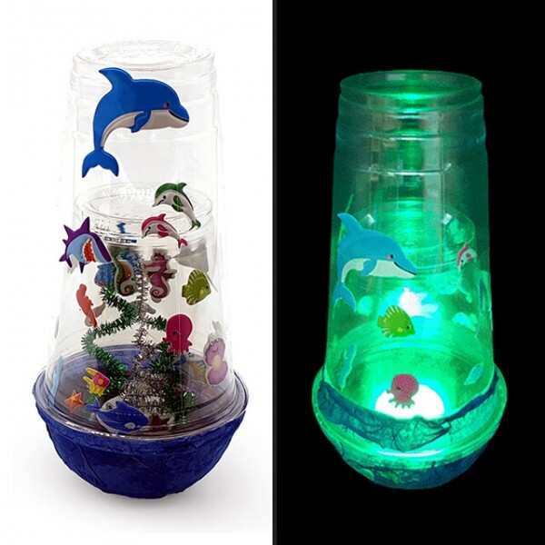 키즈킹-창의미술 만들기,LED 조명등 만들기/바다 입체 LED A