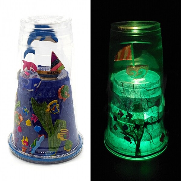 키즈킹-창의미술 만들기,LED 조명등 만들기/바다 입체 LED B