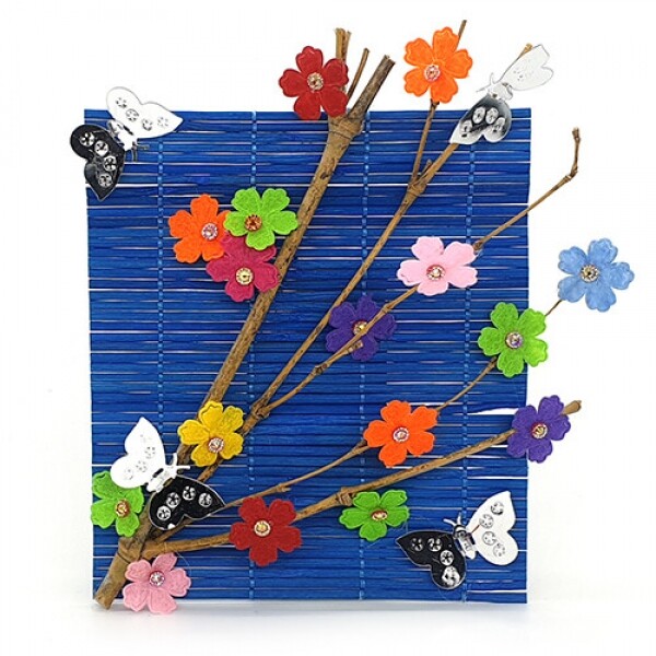 키즈킹-창의미술 만들기,컬러발액자 만들기/꽃과 나비