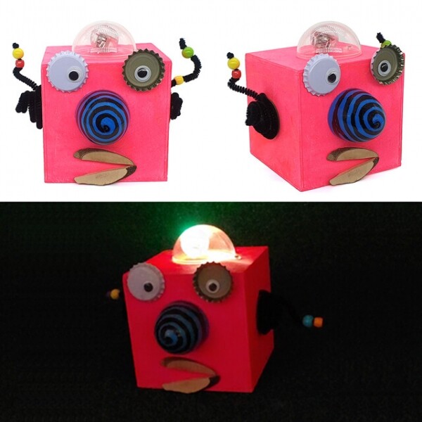 키즈킹-창의미술 만들기,저금통 만들기/내 친구 LED 로봇