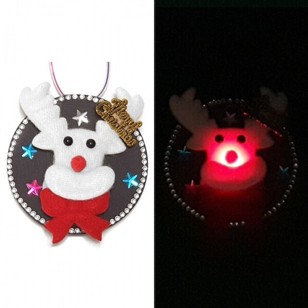 키즈킹-창의미술 만들기,크리스마스 만들기/루돌프 LED 장식