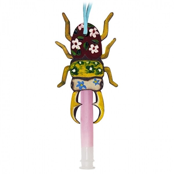 키즈킹-창의미술 만들기,곤충 풀피리 목걸이 만들기/사슴벌레