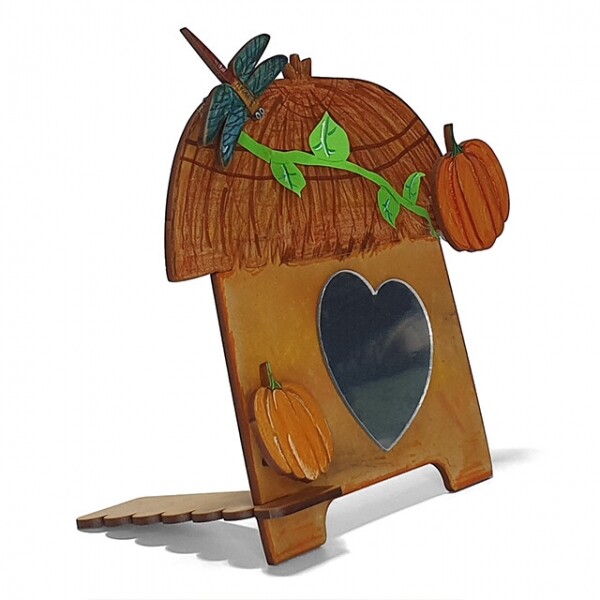 키즈킹-창의미술 만들기,가을 만들기/하트거울 초가집 꾸미기