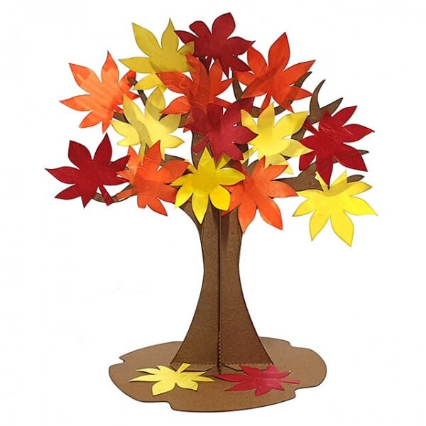 키즈킹-창의미술 만들기,종이나무 꾸미기/가을 한지 단풍나무