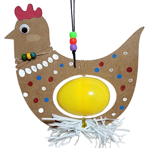 키즈킹-창의미술 만들기,LED닭 종이모빌 만들기